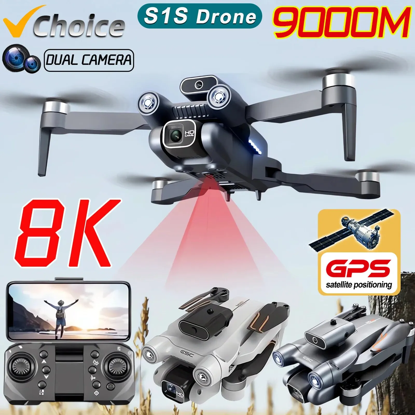 Drone Surveying - Nowy S1S 5G GPS Drone Camera