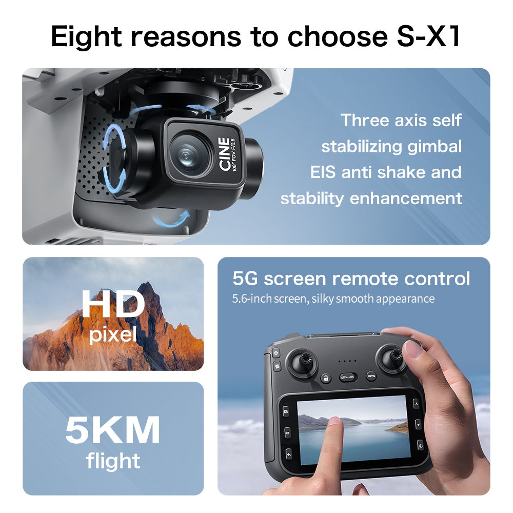 Dron GPS S-X1 MAX z 3-osiowym  – Drone Surveying recenzja i cena